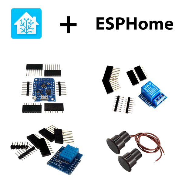 Wemos D1 Components for Home Assistant Garage Door Opener